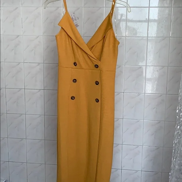 forever 21 button front midi dress Denim Button-Front Midi Dress
